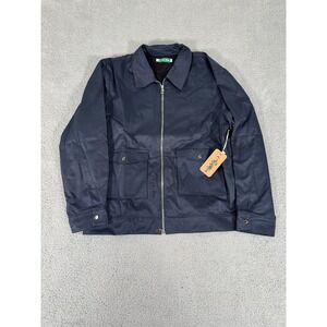 C'est Bon Jacket Mens 2XL Navy Blue Zip Up Workwear‎ Pockets Nylon Blend New